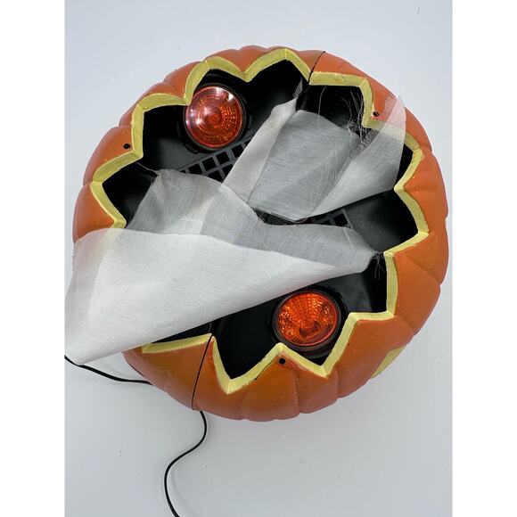 Vintage Gemmy Halloween Flame Light and Sounds Pumpkin 2002 With Box - Picture 10 of 16
